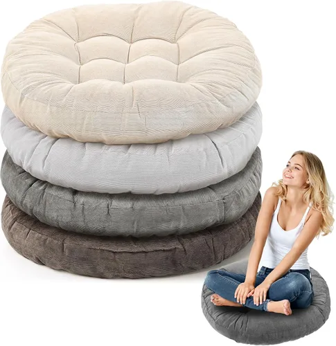 Miniatura 16 de Almohadas de suelo Jerify 22 x 22 Pulgadas Redondas Cuadradas Grandes Almohada de meditación para piso para aula Meditación para adultos Almohada