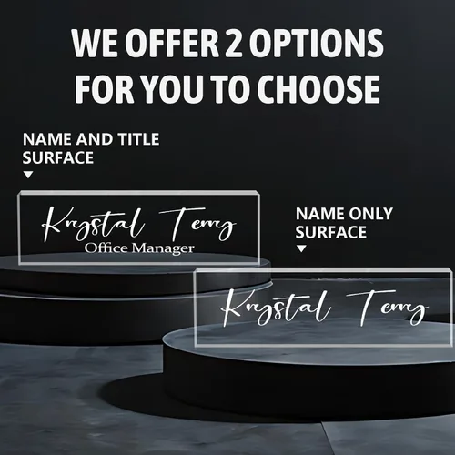 Miniatura 2 de Placa de nombre personalizada para escritorios, placas de nombre de escritorio personalizadas, placa de nombre acrílica, accesorios de escritorio