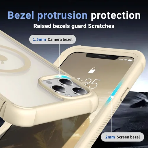 Miniatura 6 de jaroco - Funda magnética compatible con MagSafe para iPhone 11 de 6.1 pulgadas; protección de grado militar contra caídas, de doble capa
