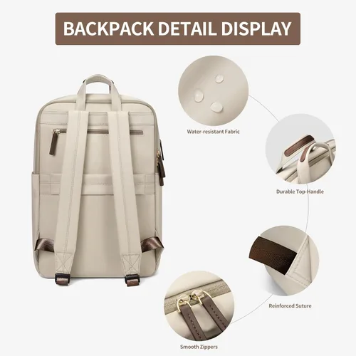 Miniatura 4 de GOLF SUPAGS Mochila de viaje para laptop para mujer, antirrobo, delgada, duradera, bolsa de libros para computadora de negocios, bolsa