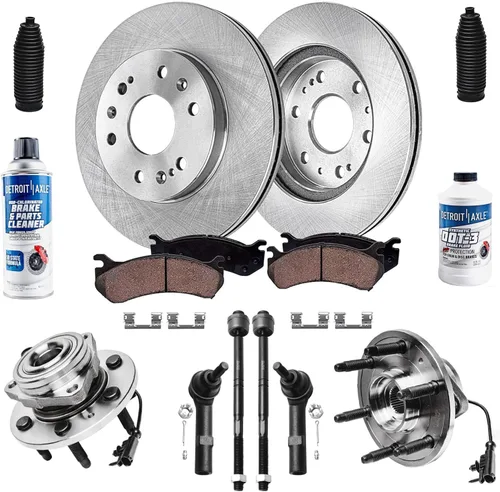 Miniatura 45 de Detroit Axle - Rotores de freno para Jeep Compass 2015-2022 Renegade 2016-2022 Fiat 500X 2016-2022, 2018, 2019, 2020, 2021. Reemplazo de rotores