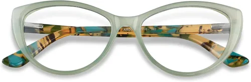 Miniatura 6 de ANDWOOD Gafas de bloqueo de luz azul para mujer, bloqueo de luz azul, para computadora, ojo de gato, transparente, montura AR003 Cateye Crystal