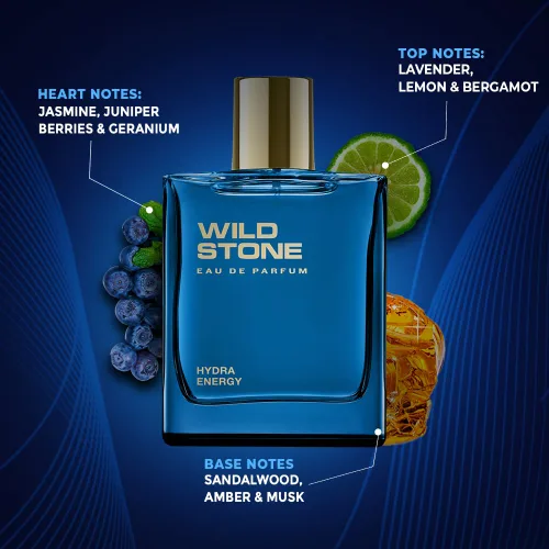 Miniatura 3 de Wild Stone Hydra Energy EDP Perfume Premium para Hombre, 100 ml Eau De Parfum de Larga Duración Fragancias Refrescantes para el Hombre Moderno