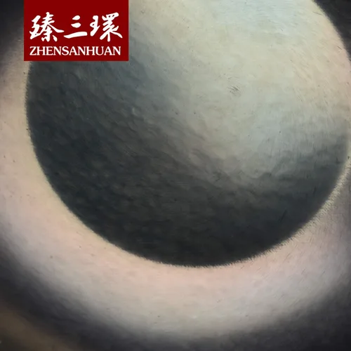 Miniatura 5 de ZhenSanHuan Wok de Hierro Martillado a Mano con Fondo Plano Apto para Inducción (32CM, Mango de Hierro)