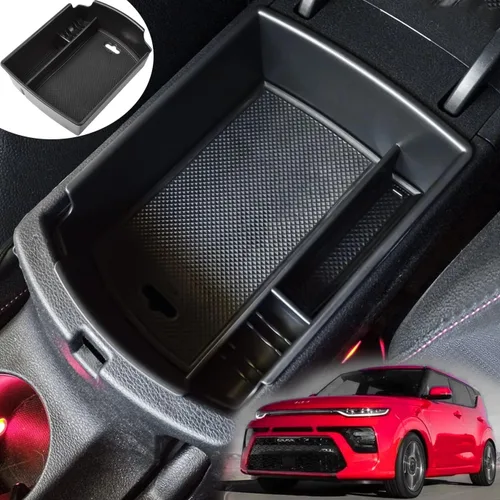 TACORBO - Organizador de consola central compatible con KIA Soul 2020 2021 2022 2023 2024 2025, accesorios para reposabrazos y guantera,