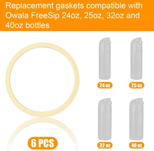 Miniatura 2 de 6 piezas de anillo de sellado de botella de agua de repuesto para Owala FreeSip, juntas de anillo O de sello de tapa de silicona, piezas de repuesto