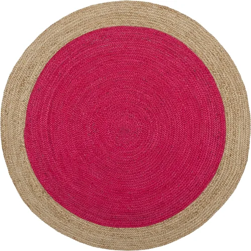 Miniatura 50 de SAFAVIEH Alfombra de Área Redonda de 10' - Colección de Fibra Natural - Verde y Marrón Natural, Yute Hecho a Mano, Diseño de Borde Trenzado (NF801G)
