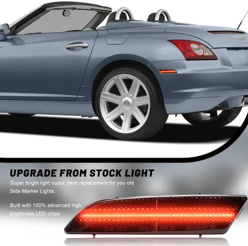 Miniatura 3 de Luces LED laterales para Chrysler Crossfire 2004 2005 2006 2007 2008 Chrysler Crossfire delanteros ámbar/traseros rojos marcadores LED Park Running
