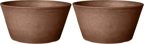 Arcadia Garden Products PSW TD25C - Sartén elegante para bombillas, 10 x 5 pulgadas, color chocolate (paquete de 2)