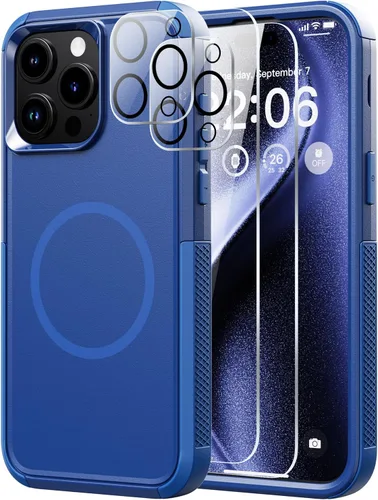 Miniatura 47 de Diverbox Funda para iPhone 13 [compatible con MagSafe] [con protector de pantalla] [a prueba de golpes] [a prueba de caídas] Funda de protección