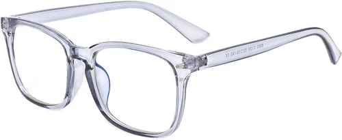 Miniatura 2 de MAXJULI - Lentes con bloqueo de luz azul, para lectura en computadora, juegos, televisión, teléfonos para mujeres y hombres (azul transparente)