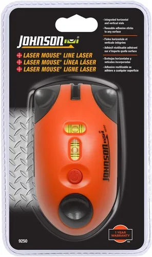Miniatura 2 de Johnson Level & Tool - Mouse láser 9250, rango interior de 30 pies, naranja, 1 mouse láser