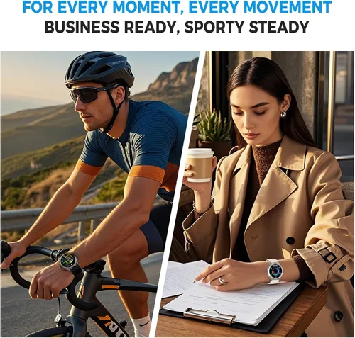 Miniatura 5 de Reloj inteligente con modos deportivos de llamadas, monitor de presión, contador de pasos, monitor de sueño, compatible con llamadas BT, 1.42