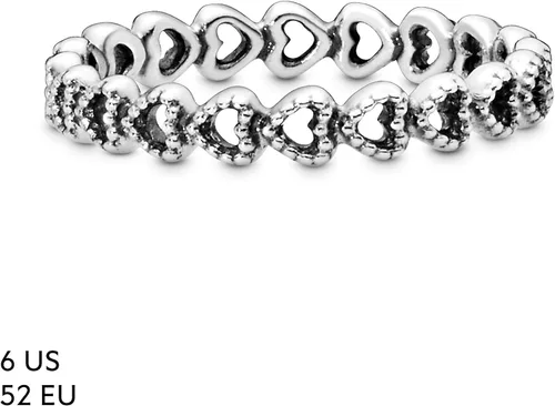 Miniatura 6 de PANDORA Anillo de plata de ley con banda de corazones Metal no aplica