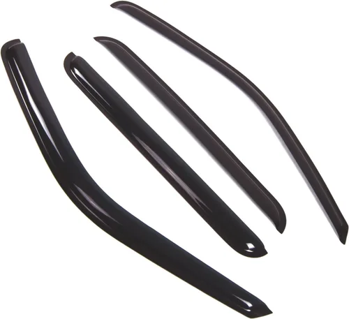 Visor de ventana compatible con Ford Excursion 2000-2002, DGWV2-507, deflector de montaje exterior, protector de lluvia, humo oscuro, juego de 4