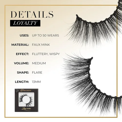 Miniatura 6 de Lilly Lashes Pestañas postizas magnéticas Click - Pestañas falsas magnéticas de visón sintético leales para un aspecto natural - Pestañas postizas