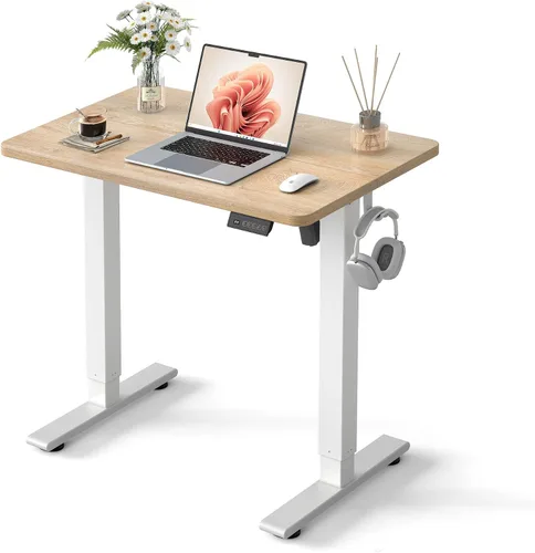 Miniatura 34 de Cubiker Escritorio de Pie de 40 x 24 Pulgadas, Mesa Eléctrica de Oficina en Casa de Altura Ajustable, Escritorio Sit-Stand con Tablero de Empalme