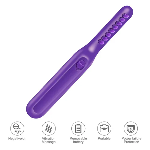 Miniatura 4 de ZJchao Cepillo desenredante eléctrico, para cabello rizado, grueso, lacio, uso húmedo y seco, alta concentración de iones negativos, función