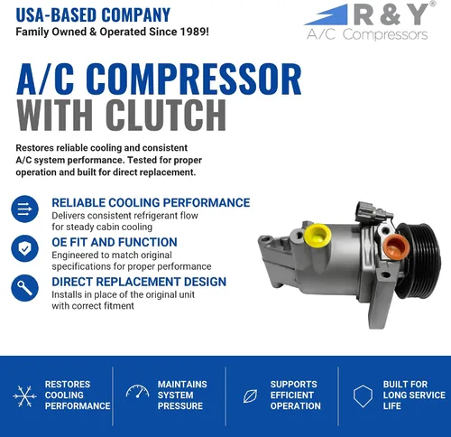 Miniatura 2 de RYC - Compresor de aire acondicionado automotriz y embrague de A/C EG892