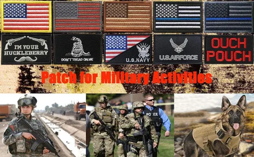 Miniatura 8 de Zcketo Paquete de 2 paquetes de insignia táctica de combate militar con gancho y bucle de modo bestia bordado para ropa militar, ropa, sombreros, K9
