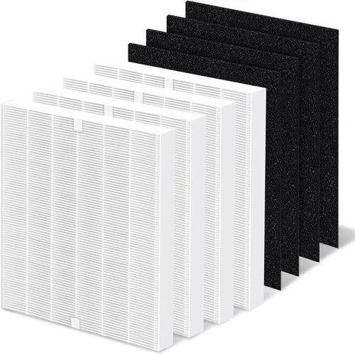 AP-1512HH Filtro de repuesto compatible con Coway Airmega AP-1512HH y Airmega 200M Air Puri-Fier, AP-1512HH-FP, AP-1518R, AP-1519P, 4 filtros, 4