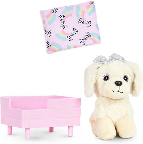 Miniatura 18 de Glitter Girls Accesorios para muñecas de 14 pulgadas - Juego de cachorros navideños - Juego de accesorios de 18 piezas y felpa de 6 pulgadas - Cama