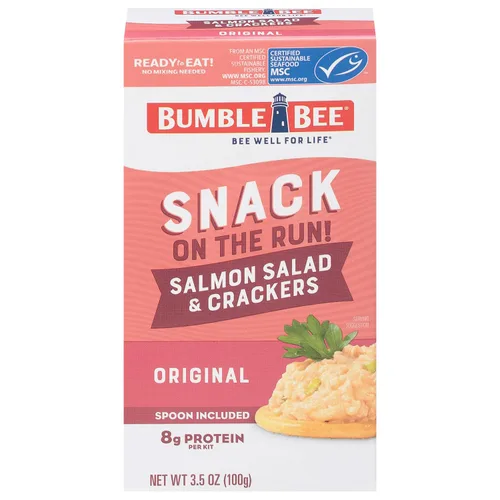 Miniatura 27 de Bumble Bee Snack On The Run - Kit de ensalada de atún original con galletas saladas, paquete de bocadillos de proteína listo para comer, 8g
