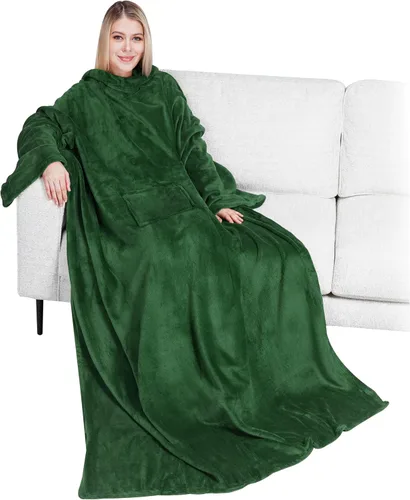 Miniatura 10 de PAVILIA Wearable Blanket with Sleeves for Adult Women Men, Cozy Fleece Warm Wrap Throw with Arms, Gifts for Christmas, Wife