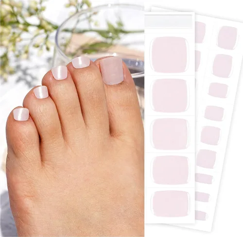Miniatura 11 de DANNI & TONI Tiras de gel semicuradas para uñas de los pies, color burdeos (Garnet Gaze) Ojo de Gato, Calcomanías de uñas de gel Pedi Wraps 37