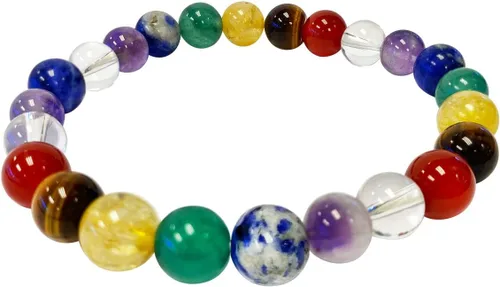 Miniatura 306 de Gem Avenue Handmade Round Bead Stretch Bracelet Unisex Natural Stone Beaded Jewelry for Men & Women, Elastic Wristband for Daily Wear