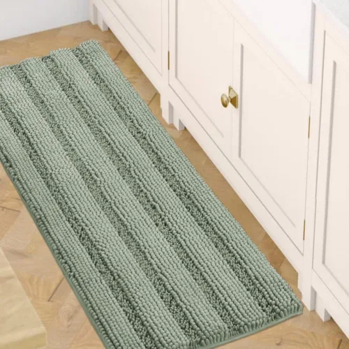 Miniatura 50 de H.VERSAILTEX - Alfombras de baño, juego de 2 piezas, alfombra de contorno para baño, juego de alfombras para inodoro, alfombra antideslizante