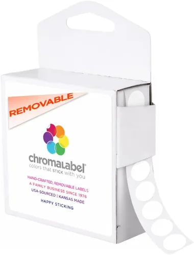 ChromaLabel Etiquetas Adhesivas Circulares de 1/2 Pulgada, Etiquetas de Codificación por Colores Fáciles de Escribir, Pegatinas de Puntos de Colores