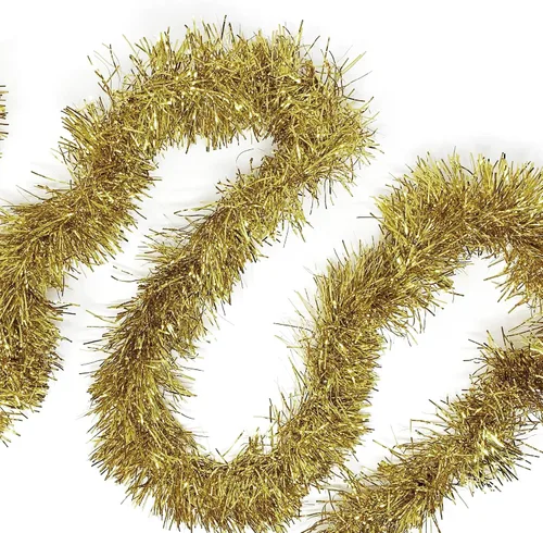 Miniatura 10 de Allgala Guirnalda de oropel negro, guirnalda de oropel metálica de 50 pies para árbol de Navidad, decoración para árbol festivo, barandilla