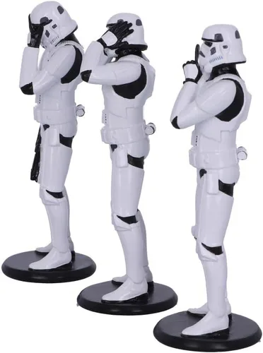 Miniatura 2 de Nemesis Now Figuras de ciencia ficción originales de Stormtrooper Three Wise, color blanco, 5.5 in