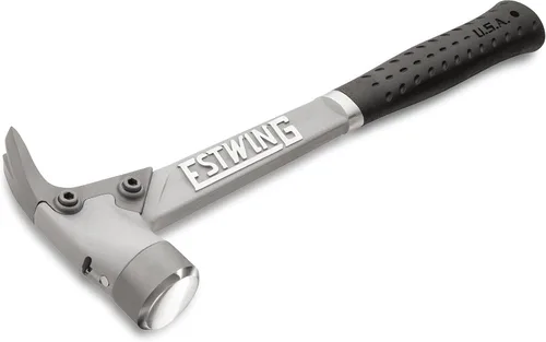 Miniatura 2 de ESTWING AL-PRO Martillo de Enmarcado de Aluminio - 14 oz Garra Recta Rip con Cara Lisa y Agarre de Reducción de Impactos - ALBK, Negro