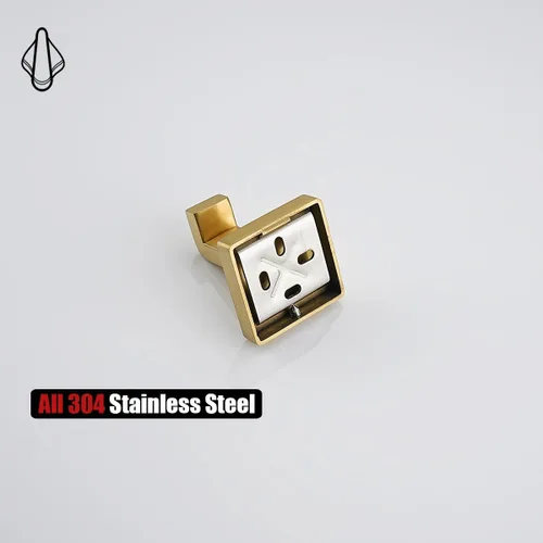 Miniatura 7 de JQK TH250-BG-P2 - Gancho para toallas de baño, para cocina, garaje, acero inoxidable 304, grosor de 0.031 in, 2 unidades, oro cepillado, TH250-BG-P2
