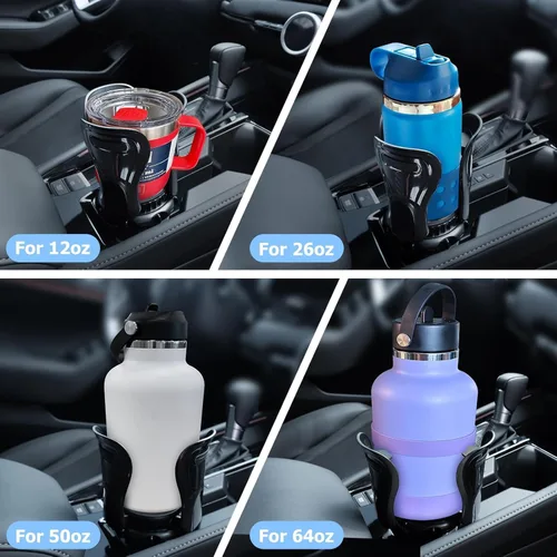 Miniatura 8 de Expansor de portavasos para automóvil, adaptador de inserto de portavasos con brazo expandible y base ajustable, se adapta a automóviles, camiones