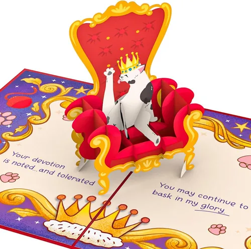 Miniatura 10 de PopLife Tarjeta desplegable 3D de gatos jugando en el sofá, tarjeta de felicitación de papel para amantes de los gatos, día de la madre, cumpleaños