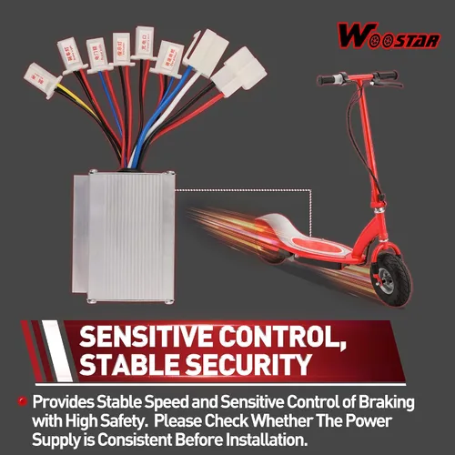 Miniatura 4 de WOOSTAR Controlador de velocidad para motocicleta 24V 250W de repuesto para scooter eléctrico, bicicleta eléctrica, bicicleta, triciclo, cepillo