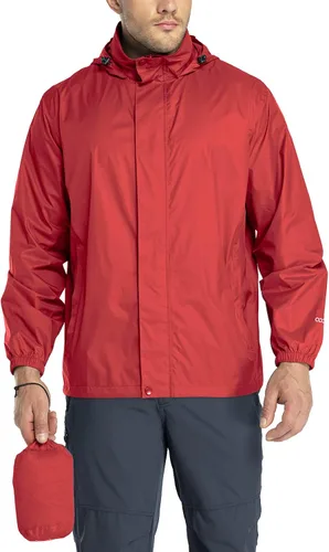 Miniatura 38 de 33,000ft - Chaqueta de lluvia impermeable y plegable para hombre, ligera, con capucha, cortavientos ideal para golf o ciclismo