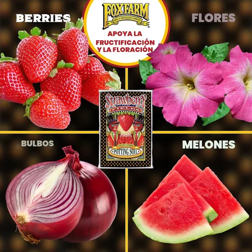 Miniatura 4 de FoxFarm Strawberry Fields Tierra para Macetas de Fructificación y Floración, 1.5 pies cúbicos - Usar para Aumentar las Flores, Frutos y Bayas