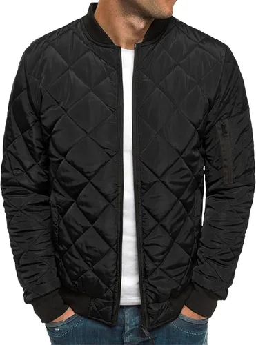 Miniatura 11 de Chaqueta bomber de invierno para hombre, abrigo grueso y cálido de algodón acolchado de béisbol