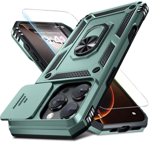 Miniatura 38 de Janmitta - Funda para iPhone 14 Pro con cubierta deslizante para lente de cámara incorporada + protector de pantalla, funda de cuerpo completo