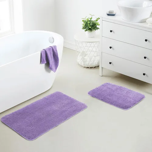 Miniatura 82 de YHF - Alfombras de baño de 20 x 32 pulgadas, extra gruesas y suaves, de microfibra peluda, lavables a máquina, alfombras de baño absorbentes, tapete