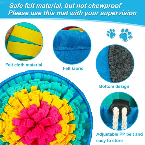 Miniatura 2 de Vivifying Tapete de olfateo para perros, juguetes de rompecabezas ajustables para perros tapete para olfatear, juguetes interactivos de Rojo