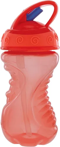 Miniatura 3 de Nuby Flip-It - Vasos duros con pajita Vari-Flo (paquete de 2) 10 onzas, resistentes a derrames, a partir de 12 meses, color aguamarina/rojo