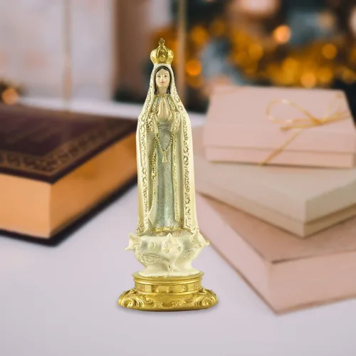 Miniatura 6 de Estatua católica de la Virgen María, estatua de resina de decoración religiosa, colección de Nuestra Señora de Gracia y uso doméstico, 4.72 pulgadas