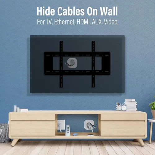 Miniatura 3 de Kit de organización de cables en la pared, ocultador de cables de TV para TV montado en la pared, ocultar cables de TV para montaje en pared, kit
