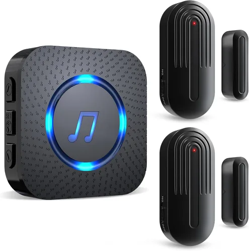 Miniatura 11 de SanJie Timbre Inalámbrico de Puerta con Sensor, Alarma de Entrada cuando la Puerta se Abre, para Negocios/Hogar/Niños, 5 Niveles de Volumen