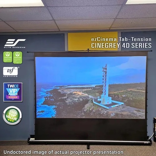 Miniatura 7 de Elite Screens ezCinema 2, 70 pulgadas 16:9, pantalla de proyector de suelo manual con tijeras, portátil para cine en casa, oficina, aula, con bolsa